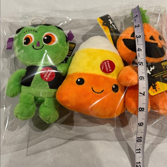Vibrant Life Halloween Dog Chew Toys - Set of 3 Plush Squeakers, 7"-8" - Picture 6 of 6